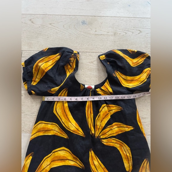 Farm Rio Ripe Bananas Linen Mini Dress - Size XS - Picture 5 of 9